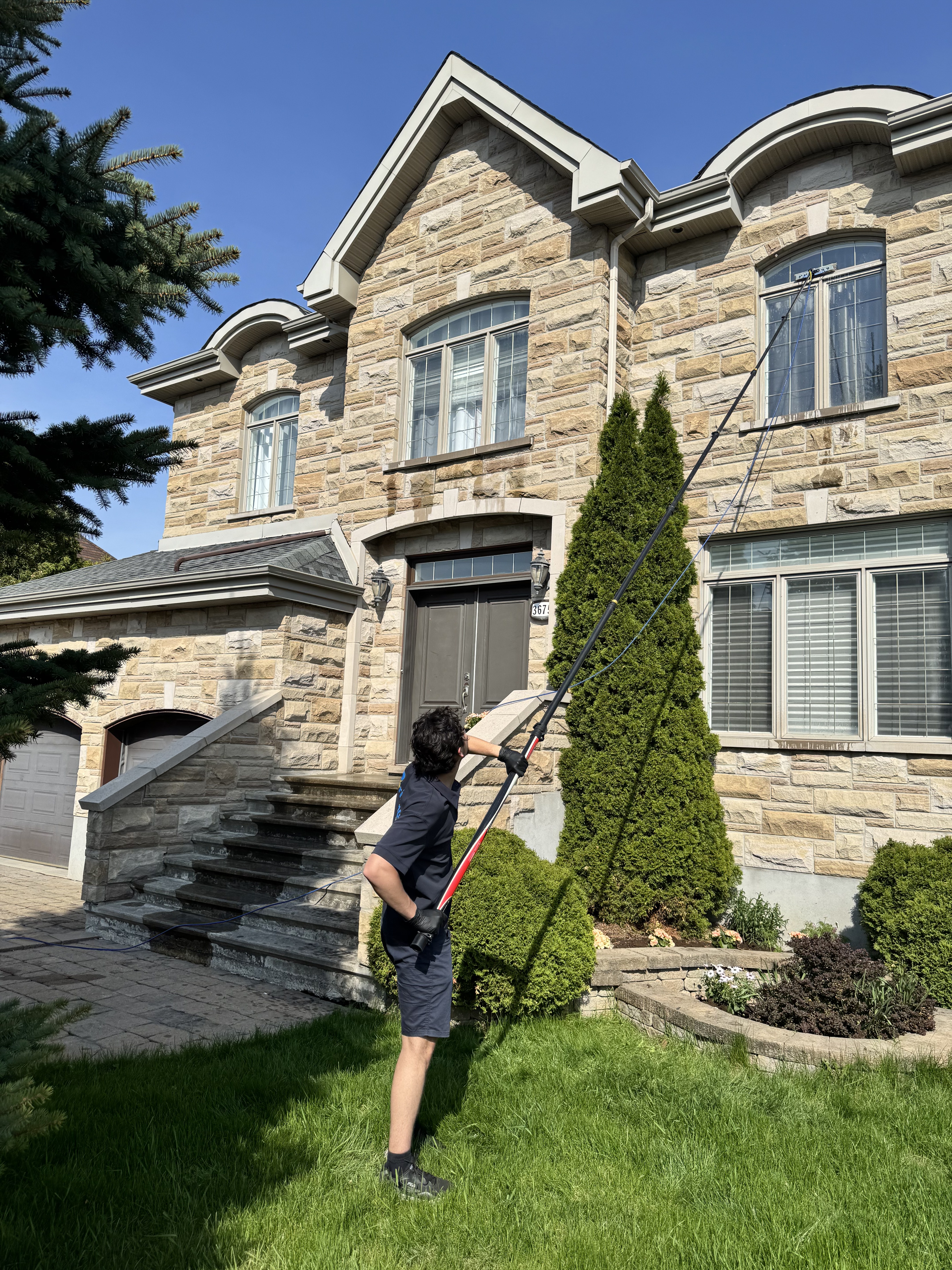 Window cleaning inside and outside